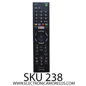 CONTROL REMOTO PARA SMART TV SONY / NUMERO DE PARTE RMT-TX100U / S1509819 / P14179-4 / MODELO XBR-75X850C / XBR-55X855C / KDL-50W800C / KDL-50W800B